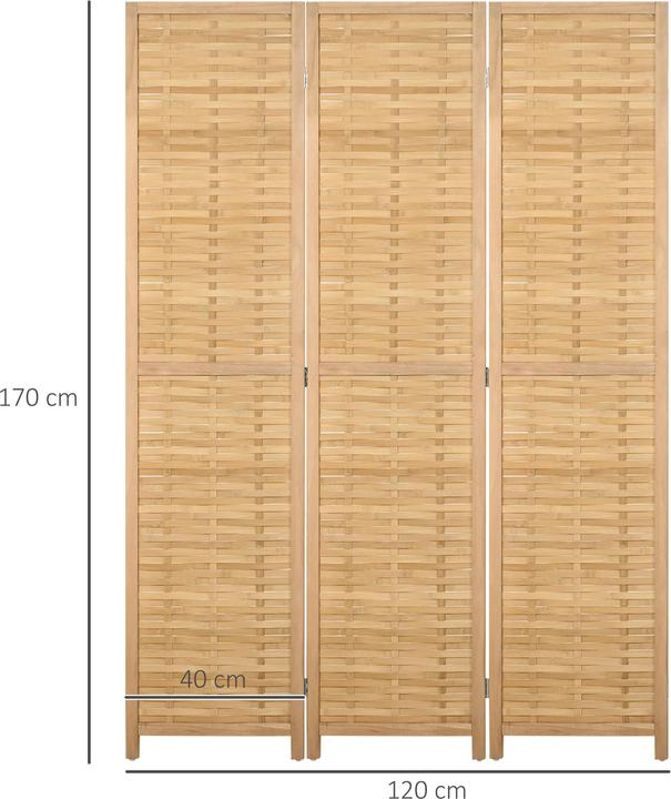 Image du produit Homcom Paravent avec 3 panneaux
