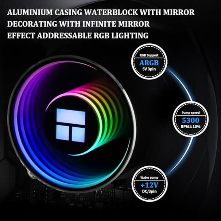 Immagine prodotto Thermalright Frozen Notte 360 ARGB - Nero - Raffreddamento ad acqua della CPU - Max 28 dBA