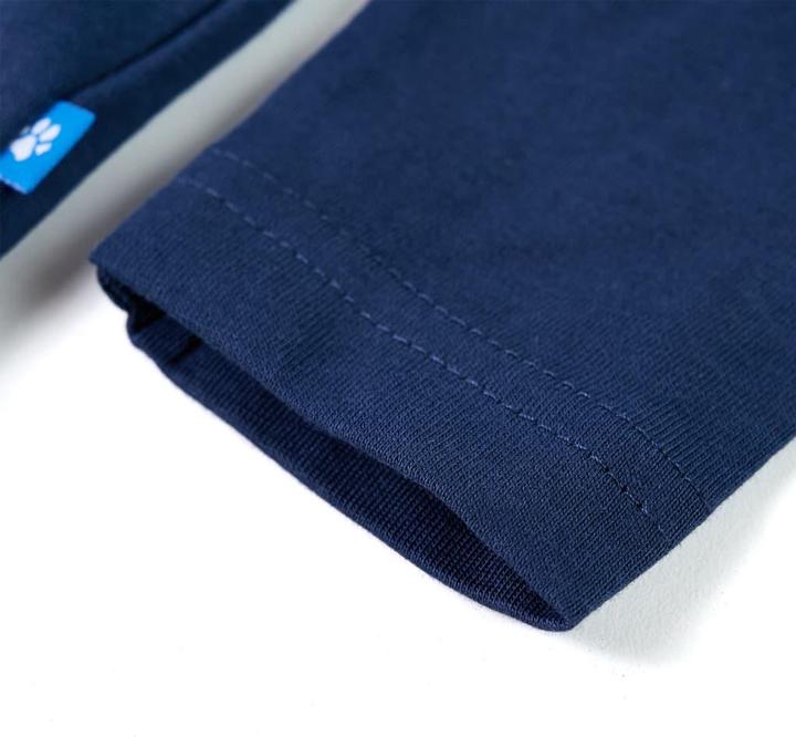 Produktbild vidaXL Kinder-Langarmshirt Marineblau 104,Material: 100 (104)