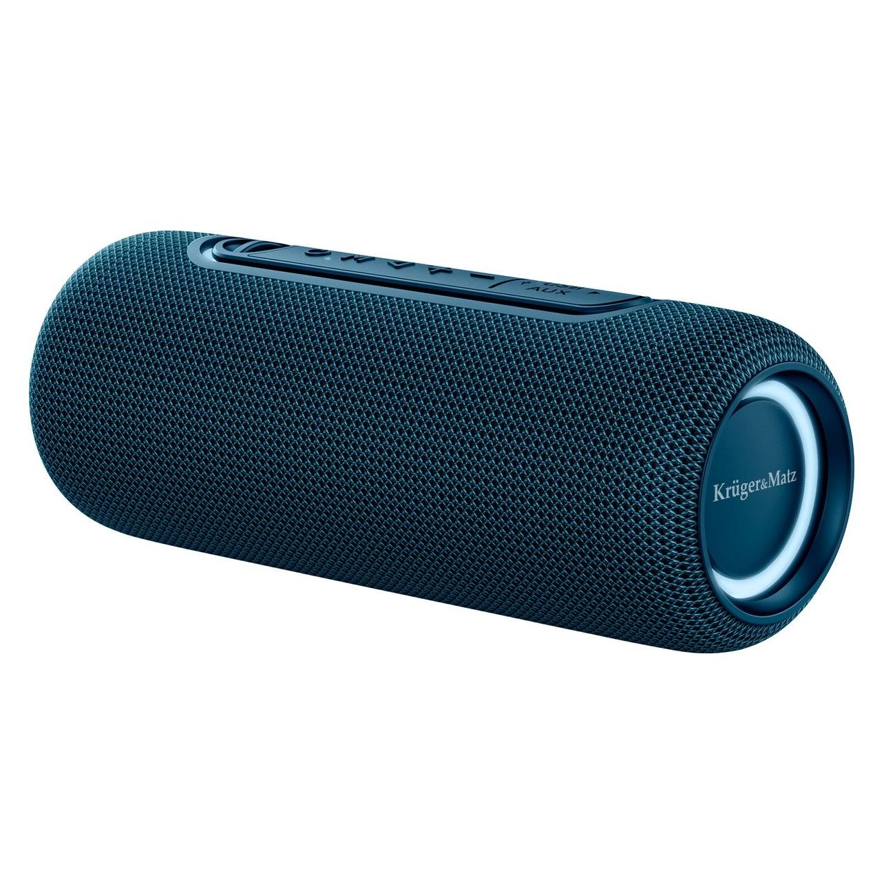 Krüger&Matz Kruger&Matz Street Kabelloser Lautsprecher, Blau (Akkubetrieb), Bluetooth Lautsprecher, Blau