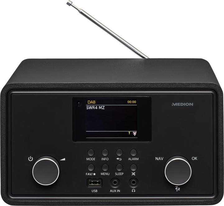 Produktbild Medion MD 88069 Internetradio schwarz (AM, DAB+, FM, Internetradio, Bluetooth, WLAN)