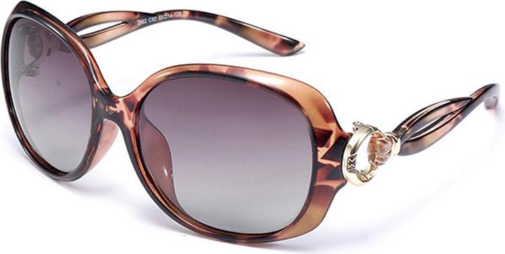 Techsuit - Sunglasses Polarized (2962) - for Women with UV Protection, PC - Brown Tortoise