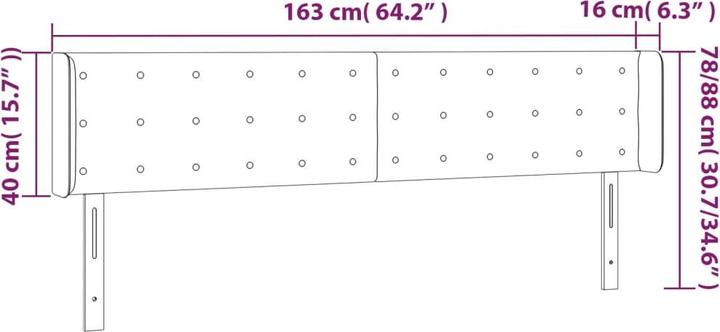 Actual product image vidaXL Gianna (163 x 16 x 88 cm)