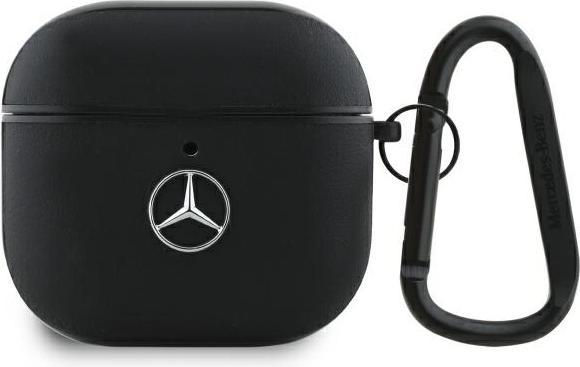 Immagine prodotto Mercedes-Benz Mercedes MEA4CSLBK Coperchio AirPods 4 nero/nero Pelle Logo Metallo (Borsa per cuffie)
