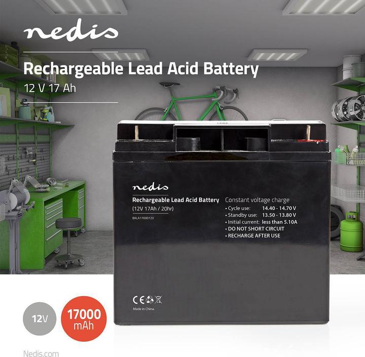 Actual product image Nedis Rechargeable lead acid battery| Lead acid| Rechargeable| 12 V| 17000 - (1 pcs., Device specific, 17000 mAh)