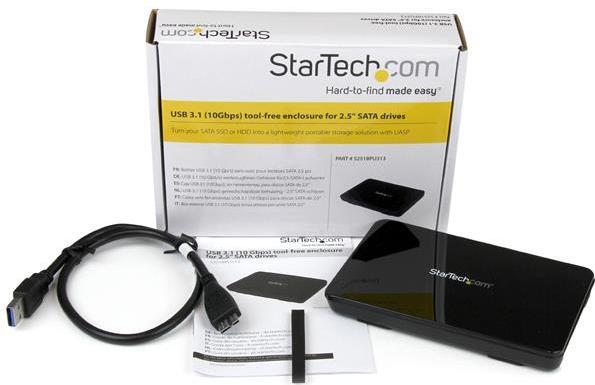 Produktbild StarTech USB 3.1 TOOL-FREE ENCLOSURE (2.5")