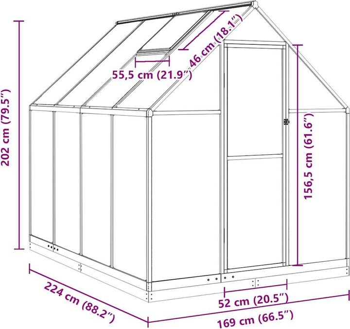 Produktbild vidaXL Gewächshaus