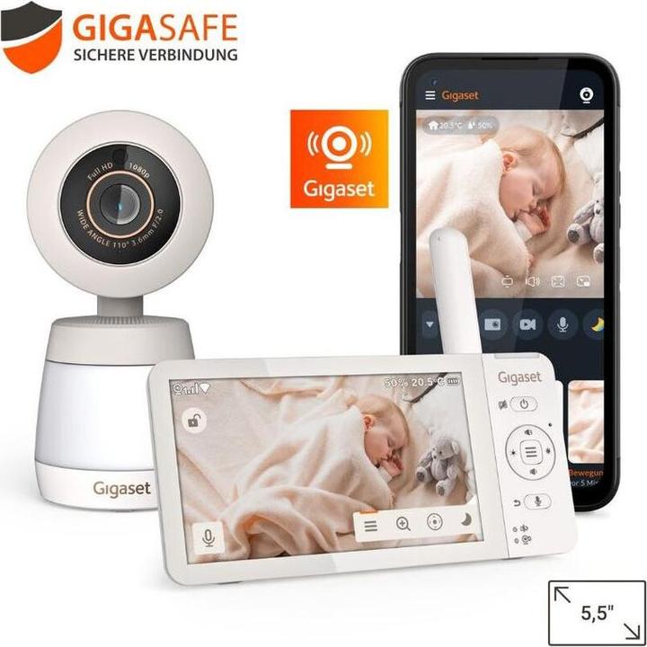 Produktbild Gigaset BABY 700 Connected w (Babyphone mit Kamera, 300 m)
