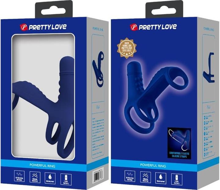Image du produit Pretty Love Anneau Vibrant Elish Avec Extension Bleu (11 cm)