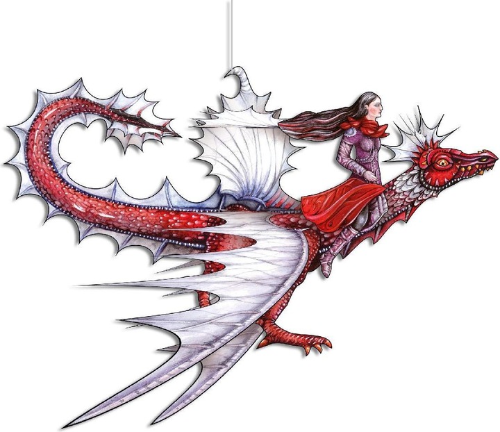 Produktbild Drachen Bastelbogen Traumfänger zum Basteln & Aufhängen aus Papier