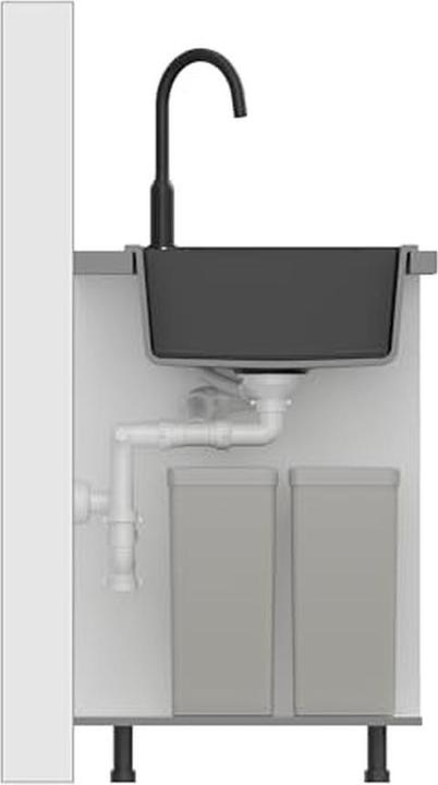 Actual product image Q Company SINK QUADRON MORGAN 156 (HB8224U7-G1 P2O) (78 cm, 50 cm)