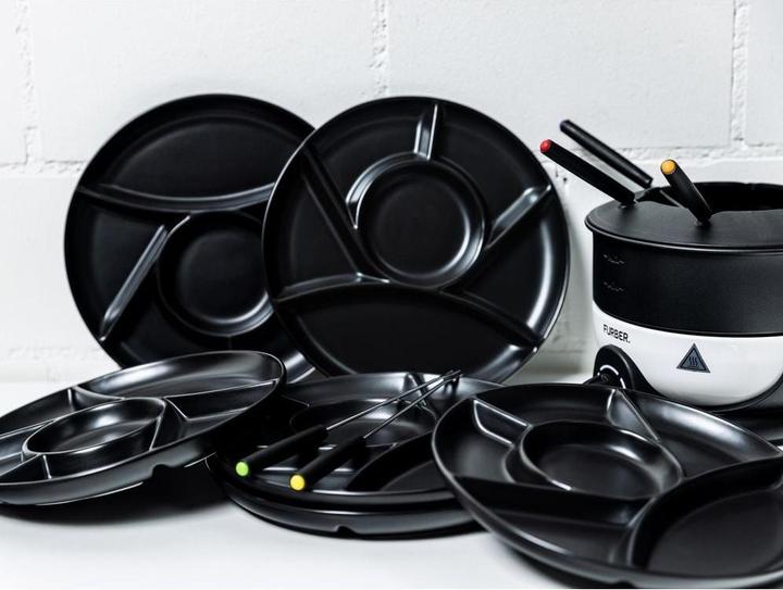 Produktbild Cocon Fondueteller 6 Stück Schwarz matt