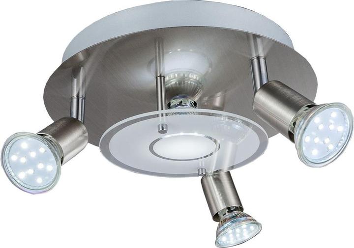 Actual product image B.K.Licht LED ceiling light, matt nickel, 4xLED/GU10/3W (250 lm, GU10)