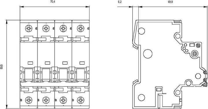 Produktbild Siemens Leitungsschutzschalter UC B 50A 4p 400V 5SY5450-6