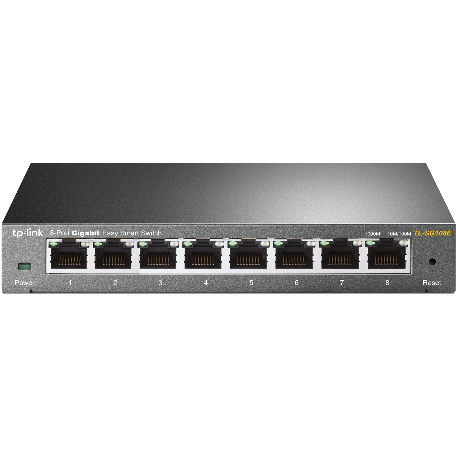 TP-Link Tl-Sg108e (8 Ports), Netzwerk Switch, Schwarz