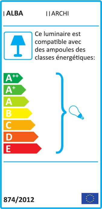 Energie-Label Alba Archi (600 lm, E27)