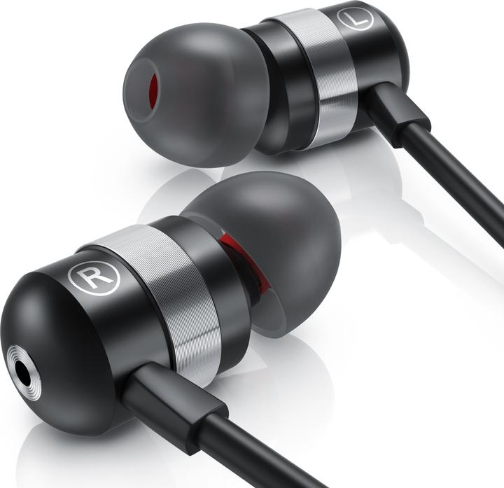 Actual product image CSL InEar headphones, curved in-ear earphones with 10mm driver, robust aramid cable with bend protection (Cable)