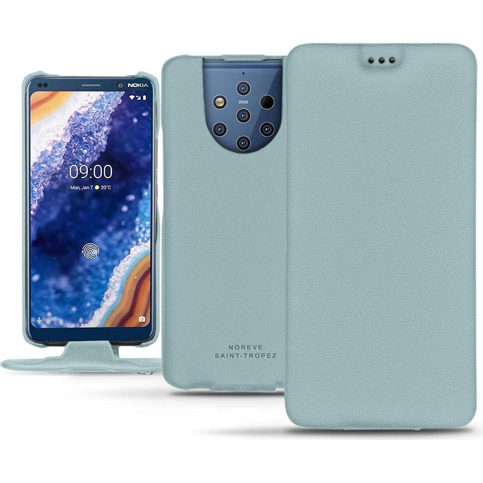 Thumbnail - Noreve Lederschutzhülle vertikal (Nokia 9 PureView), Smartphone Hülle, Blau