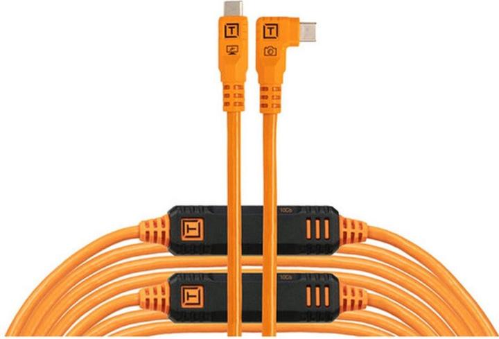 Actual product image Tether Tools LeverLock&Cable Kit Optima 10G gerade orange 9,2m