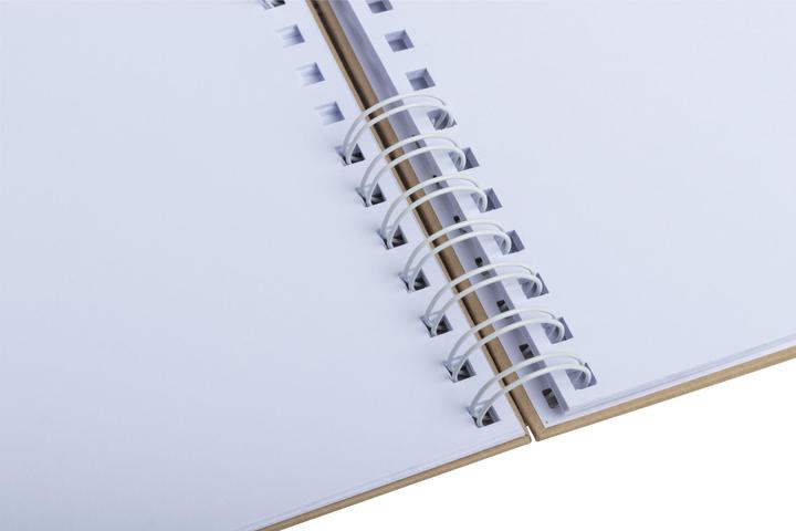 Image du produit Exacompta Album photos à spirales 50 pages blanches pour photos de classe Kraft - Kraft (32 x 22 cm)