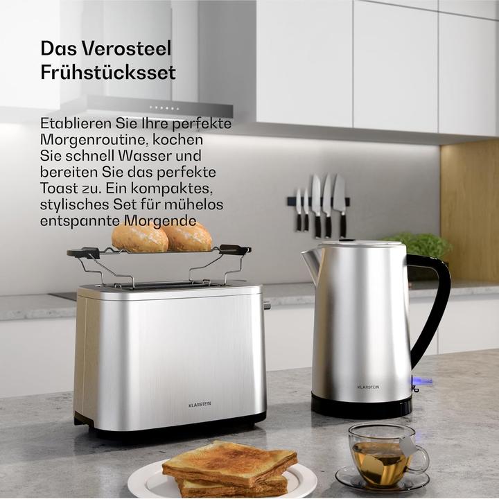 Produktbild Klarstein Frühstücksset mit Toaster und Wasserkocher (1.70 l)