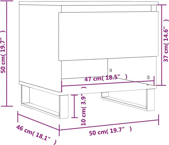 Image du produit vidaXL Couchtisch (50 x 46 x 50 cm)