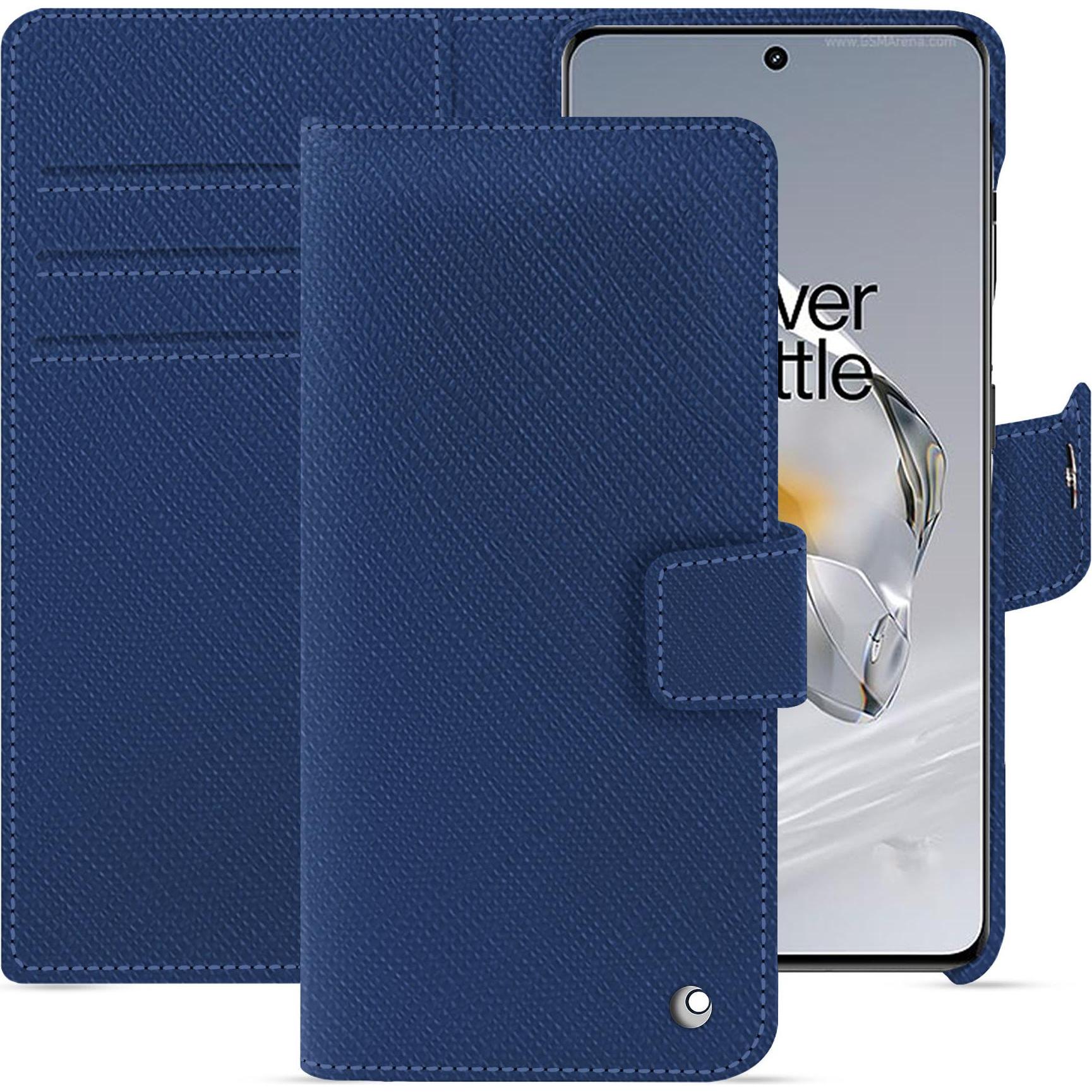 Thumbnail - Noreve Lederschutzhülle Oneplus 12 (OnePlus 12), Smartphone Hülle, Blau