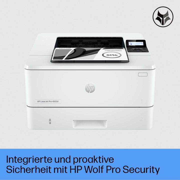 Actual product image HP LaserJet Pro 4002d Printer (Laser, Black and white)