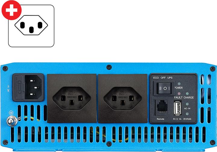 Image du produit Ective CSI 15 Sinus-Wechselrichter 1500W 24V mit Netzvorrangschaltung und Ladegerät (CH-Stecker)