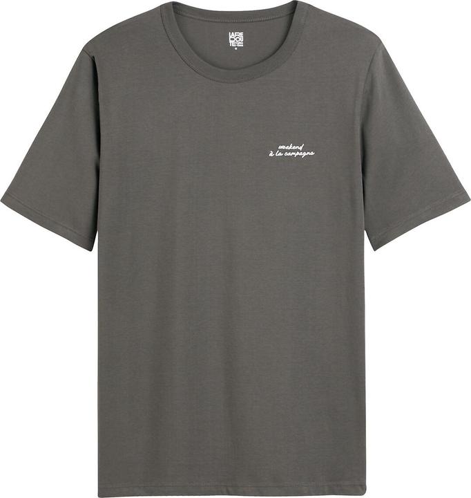 Produktbild La Redoute Collections T-Shirt mit Message-Stickerei (XL)