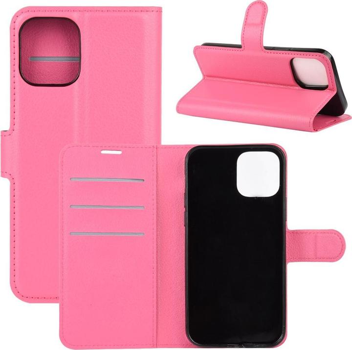 Actual product image Cover-Discount iPhone 12 / 12 Pro - Leather case cover pink (Apple iPhone 12 Pro, Apple iPhone 12)