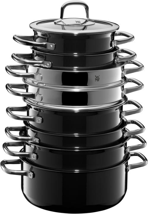 Immagine prodotto WMF Teglia nera per arrostire (18 cm, Padella per friggere, Acciaio inossidabile)