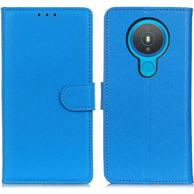 Thumbnail - MU Classic Litchi Leder Bookcover Series (Nokia 1.4), Smartphone Hülle, Blau