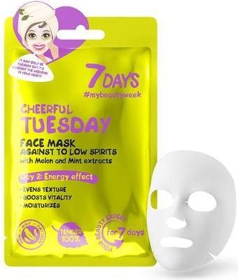 Produktbild 7Days Melone Gesichtsmaske Tägliche Hautpflege Kühlende Wirkung Weichheit für alle Hauttypen mit (28 g)