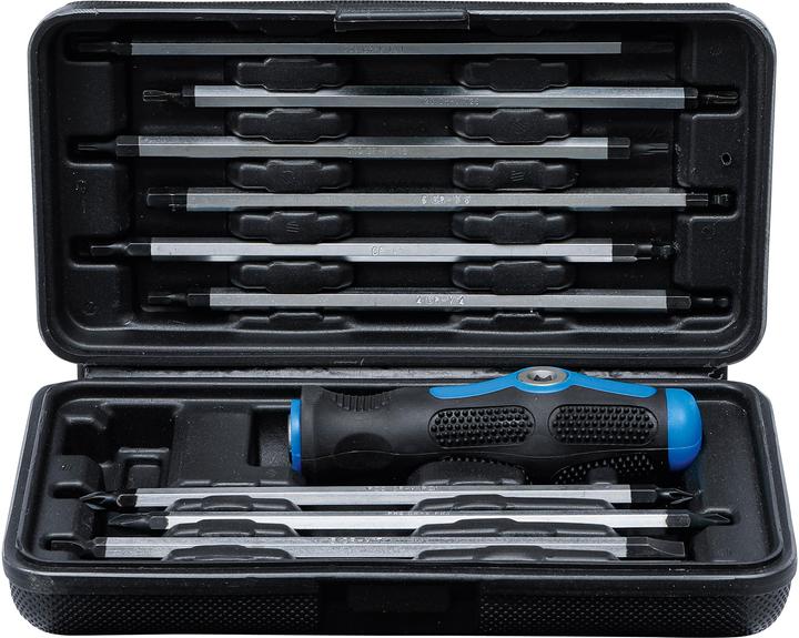 BGS Screwdriver Set with interchangeable Blades 11 pcs. (T-section, Cross recess, Port)