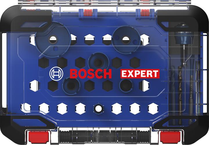 Actual product image Bosch Professional Zubehör EXPERT Construction Material hole saw set 20/25/32/38/51/64 mm, 10 pcs. (20 mm, 25 mm, 32 mm, 38 mm, 51 mm, 64 mm)