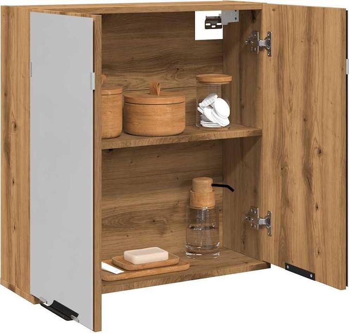 Image du produit vidaXL Bad-Spiegelschrank Artisan-Eiche 64x20x66,5 cm Holzwerkstoff