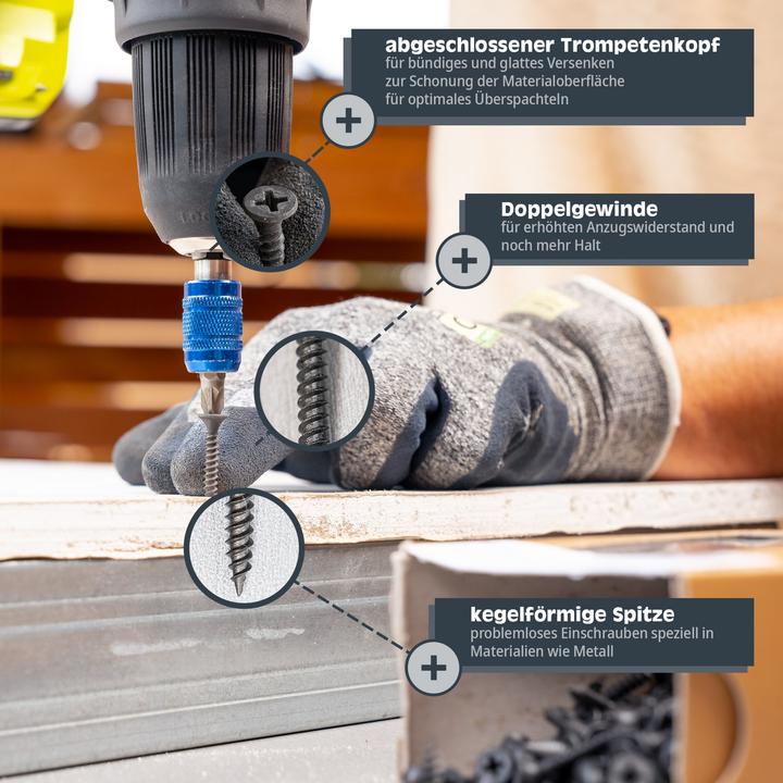 Image du produit Helpmate Schnellbauschraube 3,9x45, phosphatiert, PH-Antrieb, 1200 Stück (1200 Vis par pièce)