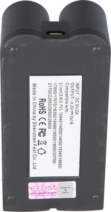 Immagine prodotto Efest Caricabatterie SLIM K2 a 2 scomparti per batterie agli ioni di litio (1 pz., Batteria + Caricabatterie)