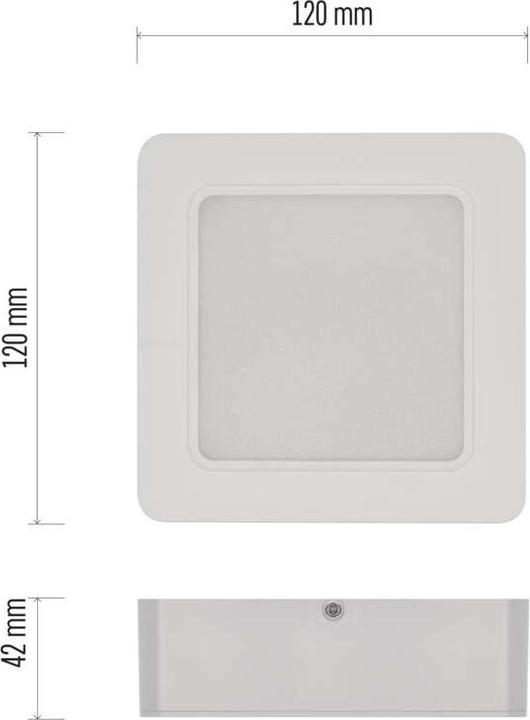 Actual product image Emos Surface-mounted LED light RUBIC, square, white, 9W, neutral white (900 lm)