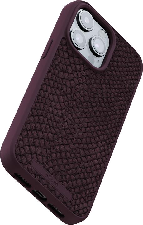 Actual product image Njord Salmon Leather Magsafe Case for iPhone 15 Pro Max, Rust (Apple iPhone 15 Pro Max)
