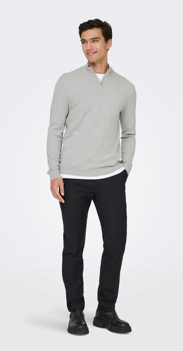 Produktbild Only & Sons Onsloui Reg 12 Mel Half Zip Knit Noos (XXL)