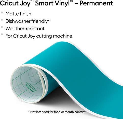 Actual product image Cricut Smart Vinyl Permanent Joy 14x122cm 1 sheet Mat Aqua (P)
