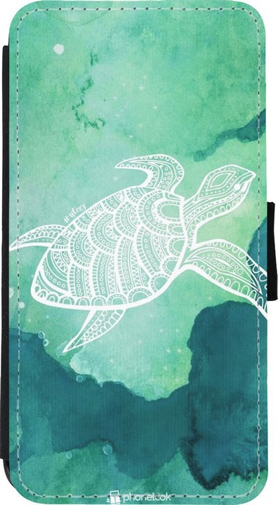 Produktbild PhoneLook Hülle Wallet schwarz Turtle Aztec Watercolor (Apple iPhone XS Max)