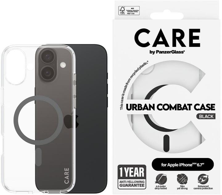 Produktbild PanzerGlass CARE Flagship Case Urban Combat w. Black MagSafe iPhone '24 6.7" (Apple iPhone 16 Plus)