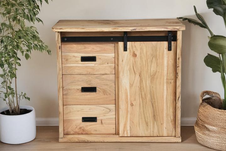 Produktbild SAM LIAN Baumkante massiv Akazie (90 x 45 x 85 cm)