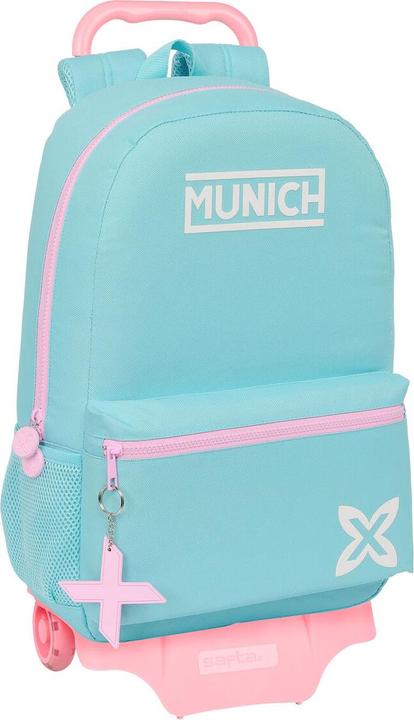 Image du produit MunichSport Sac à dos scolaire à roulettes Munich Heaven Celeste 30 x 46 x 14 cm