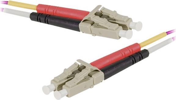 Produktbild Exertis Connect LWL Patchkabel Eco, 50/125 µm, OM4-Faser, LC Duplex Stecker/Stecker, erika-violet, 1,0 m UPC UPC-Sch (U/UTP, CAT6, 1 m)