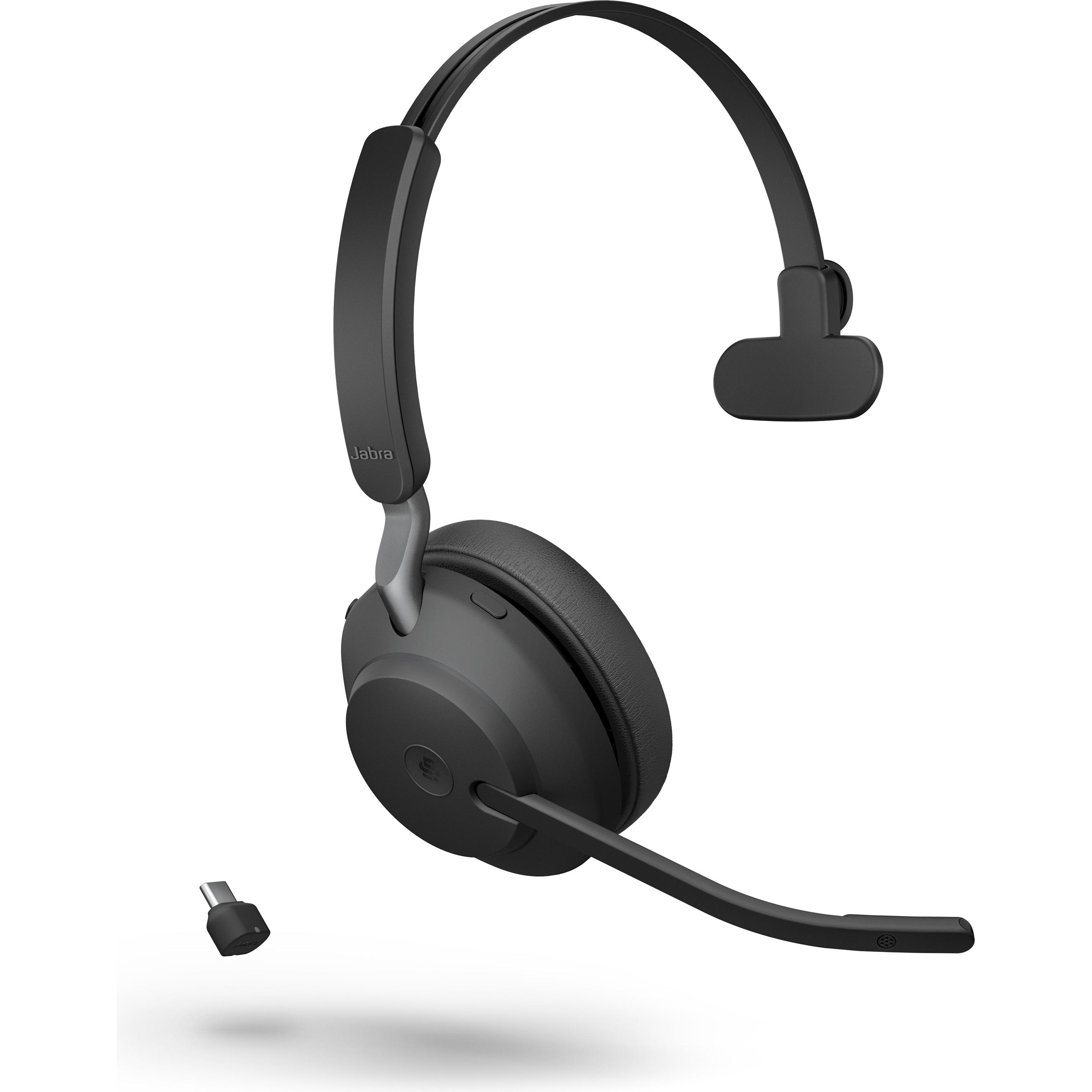 Jabra Evolve2 65 (Senza fili, USB-C), Cuffie da ufficio, Nero
