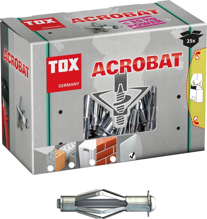 Produktbild Tox Metall-Hohlraumdübel Acrobat M4x38 mm Kleinpack (25 Stk.)